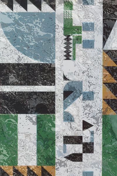 ABSTRACT GEOMETRIC ART MARBLE ART DECO 1 by IYAAN