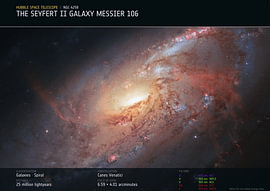 Seyfert type II Galaxy Messier 106 | Hubble Space Telescope by Deep Field