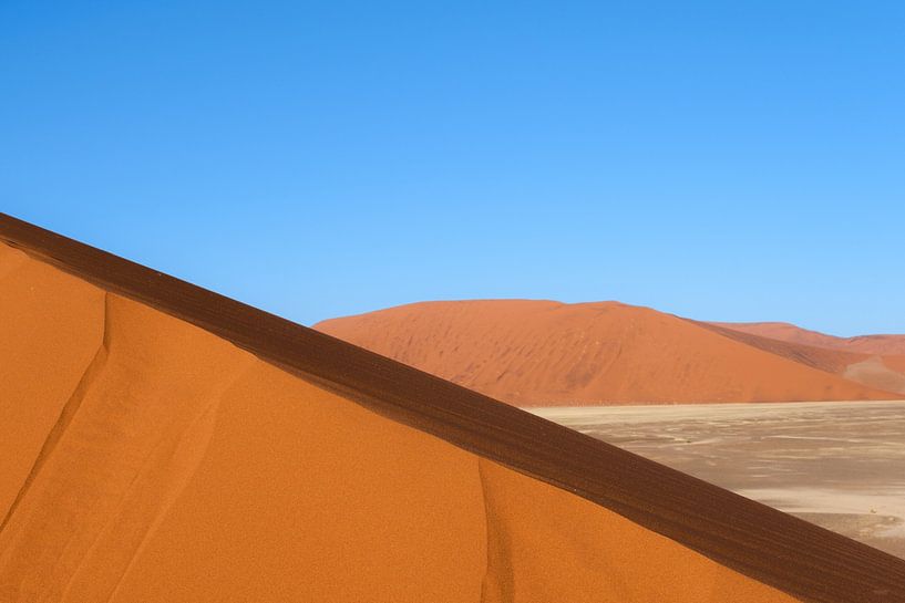Sossusvlei, detail van een duinenlandschap van Nicolas Vangansbeke