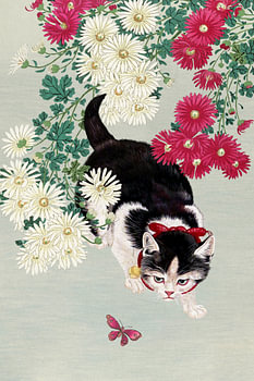 A Cat's Hunt for Butterflies