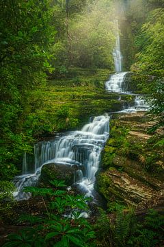 New Zealand South Island Catlins Waterfall by Jean Claude Castor