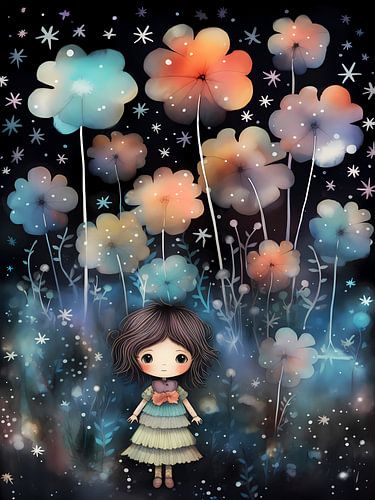 Meisje in de bloemen