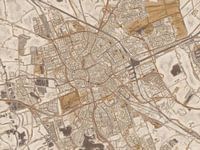 City map Groningen | Sandstone | Sand-Brown