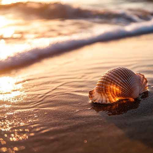 Schelp op het strand
