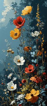 Wildbloemen | Bloem Canvas Kunst van ARTEO Schilderijen