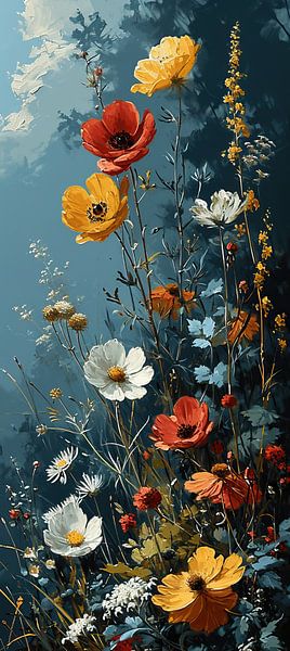 Wildflowers | Flower Canvas Art by ARTEO Paintings