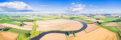 Reitdiep Groningen from above (3:1 panorama)
