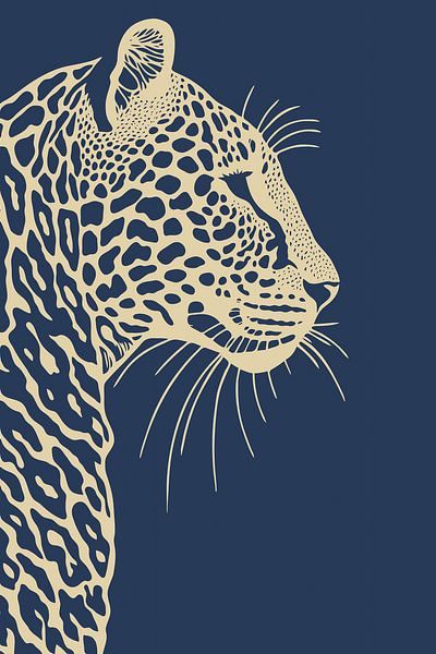 Leopard blue by PixelMint.