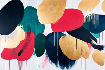 Kleurenexplosie op canvas van Poster Art Shop