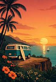 « Endless Summer » : une aventure de surf rétro au coucher du soleil sur Winston Sobalvarro