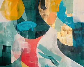 Couleurs fraîches | Formes ondulées sur Peintures accrocheuses