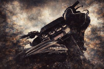 Dynamische Bewegungsunschärfe und urbane Überlagerungen um historisches Auto