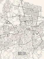 City map Breda - City - Light version - Map