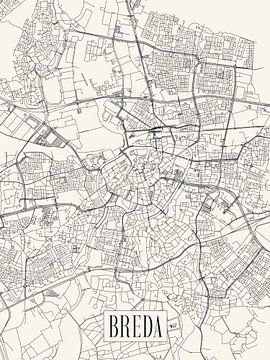 City map Breda - City - Light version - Map by Locus Studio