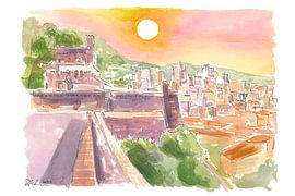 Monte Carlo Vue de la ville de Monaco au soleil