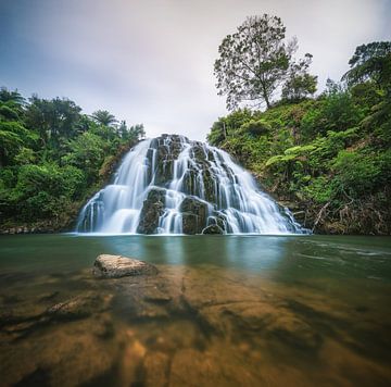 Nieuw-Zeeland Owharoa watervallen Coromandel van Jean Claude Castor