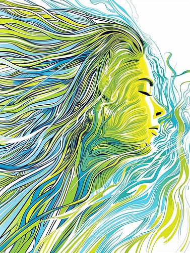 Vrouw van mijn dromen | Acryl op papier