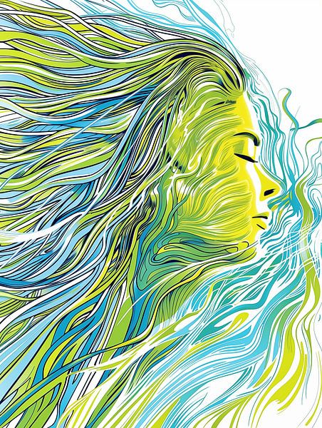 Femme de mes rêves | Woman of my Dreams | Acrylique sur papier par Frank Daske | Foto & Design