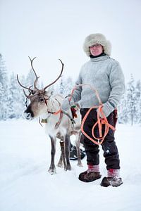 Sami mit Rentier