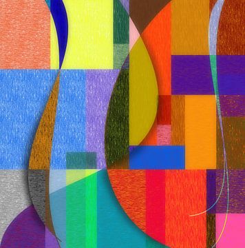 Gekleurd abstract van Corinne Welp