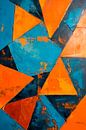 Coloured geometry: Blue and orange game by Poster Art Shop thumbnail