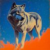 Alpha Wolf in Starfire - Wachter van het Bos van A.D. Digital ART