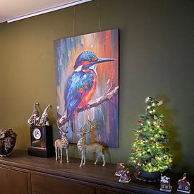 Customer photo: Kingfisher by Bert Nijholt, on canvas