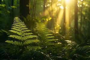 Magisches Licht im Wald