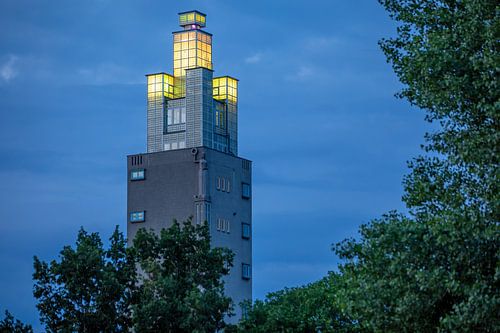 Magdeburg - Albinmüller tower in the evening