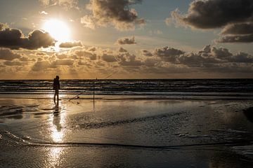 Fishing by the sea