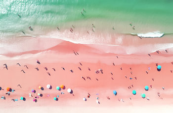 Buntes Strandleben