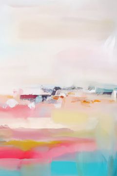 Modern abstract pastel lente van Studio Allee