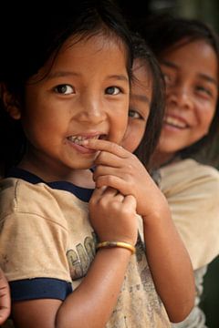 Girls in Laos by Gert-Jan Siesling