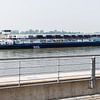 Vrachtschip met auto's op de Rijn van Jaap Mulder