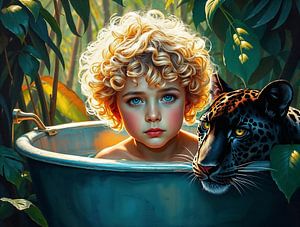 Dschungelkind mit Jaguar