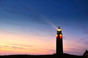 Vuurtoren op het eiland Texel in de Waddenzee van Sjoerd van der Wal Fotografie