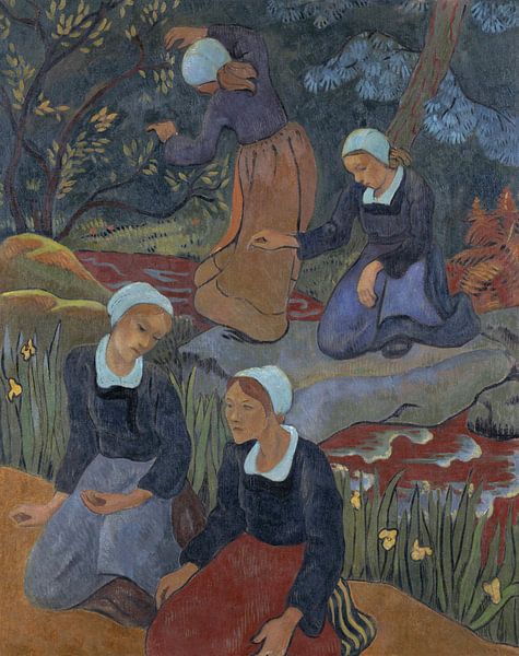 Vier Bretonse meisjes in het bos, Paul Sérusier van Meesterlijcke Meesters
