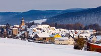 Het winterse Herleshausen in de Werra vallei van Roland Brack thumbnail