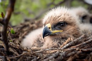 Steinadler-Küken (Aquila chrysaetos)