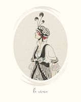 La rêverie | Daydreaming | Historical Art Deco Fashion Print