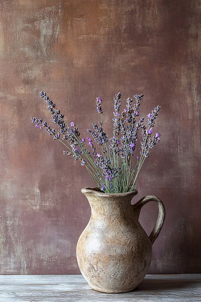 Stone jug with lavender by Imperial Art House