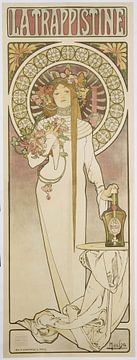 La Trappistine (1896) door Alphonse Mucha van Peter Balan