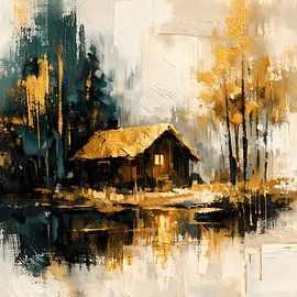 Herbsthütte am stillen See von ButterflyPix