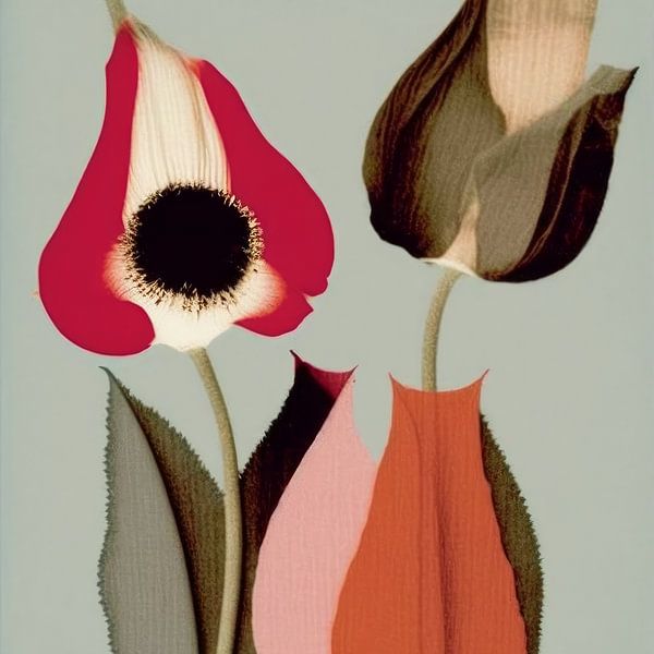 Abstract and colourful flowers by Studio Allee