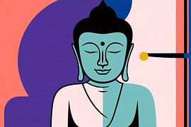 Bouddha dans un design minimaliste sur Imperial Art House