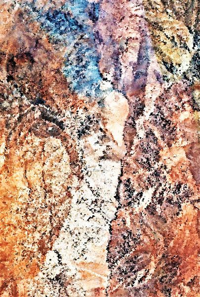 Andes in South America from above mixed media by Werner Lehmann