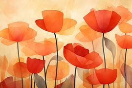 Vurige Bloemenpracht van Wall Wonder