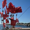 drapeaux rouges au bateau de pêche, Vitte, Hiddensee sur GH Foto & Artdesign