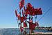 rote Fahnen am Fischerboot, Vitte, Hiddensee von GH Foto & Artdesign