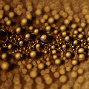 Hotel Chic goud vierkant- Moderne metallic warmte in kleine druppels